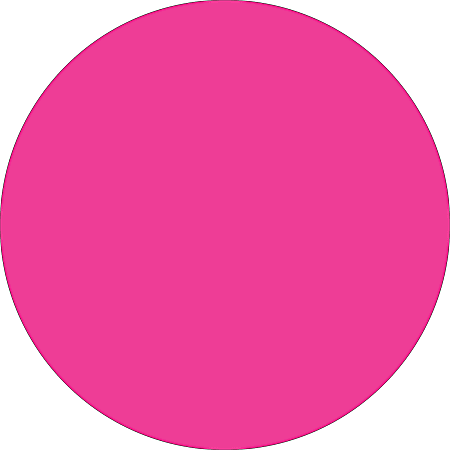 Tape Logic® Removable Round Color Inventory Labels, DL613K, 2", Fluorescent Pink, Pack Of 500