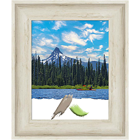 Amanti Art Picture Frame, 16" x 19", Matted For 11" x 14", Regal Birch Cream