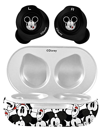 Quest Disney Mickey Mouse Faces True Wireless Earbuds With Charging Case, Black, DSNWLEB01NL
