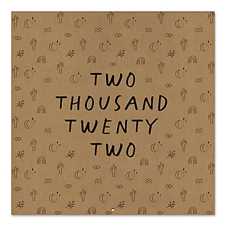 Orange Circle Studio™ Monthly Wall Calendar, 12" x 12", Tiny Totems, January To December 2022