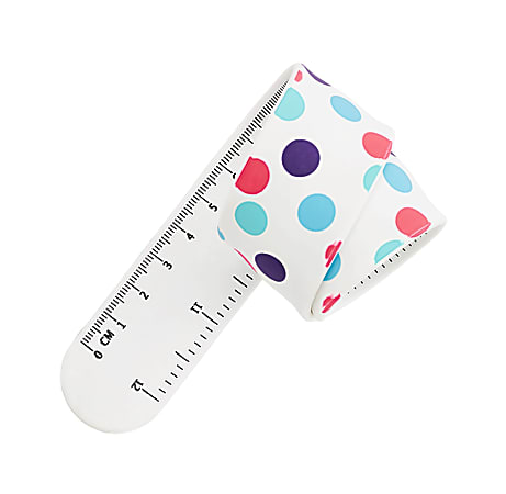 Office Depot® Brand Snap-On Silicone Ruler, 12", White/Dots