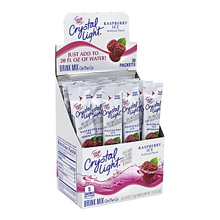 Crystal Light On-The-Go Sugar-Free Drink Mix, Raspberry Ice,