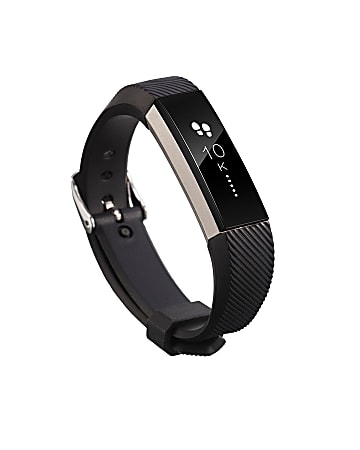 Zodaca Replacement Wristband With Clasp For Fitbit Alta/Alta HR, Black