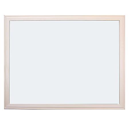 Crestline Products Dry-Erase Whiteboard, Plastic, 36" x 48", Brown Wood Frame
