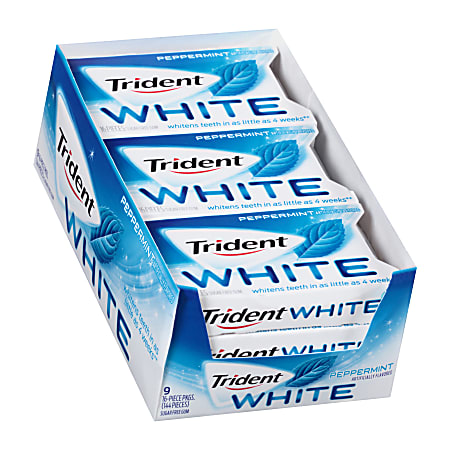 Trident® White Peppermint Sugar-Free Gum, Box Of 9