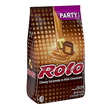 Rolo Milk Chocolate Caramel Candy 35.6 Oz Bag Office Depot