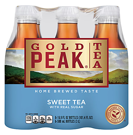 Gold Peak® Tea, Sweet, 16.9 Oz, Carton Of 6