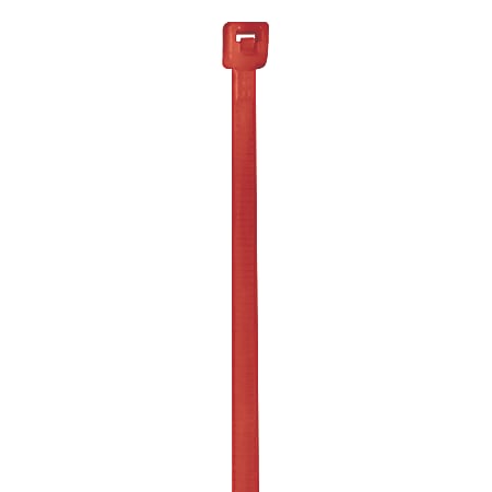 Partners Brand Color Cable Ties, 4", Fluorescent Red, Case Of 1,000