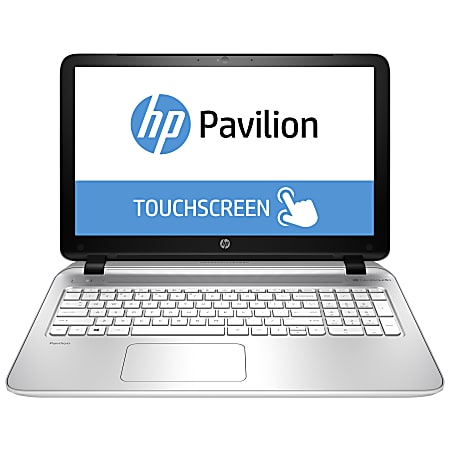 HP Pavilion 15 p200 15 p224nr 15.6 Touchscreen LCD Notebook AMD A Series A10 5745M Quad core 4 Core 2.10 GHz 8 GB DDR3L SDRAM 1 TB HDD Windows 8.1 64 bit 1366 x 768 BrightView Snow White Refurbished O...