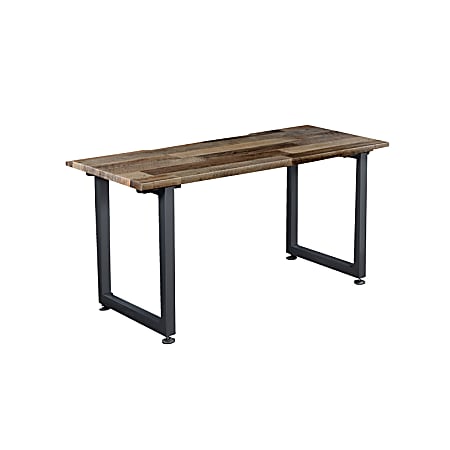 VARIDesk QuickPro 60"W Computer Desk, Reclaimed Wood/Slate
