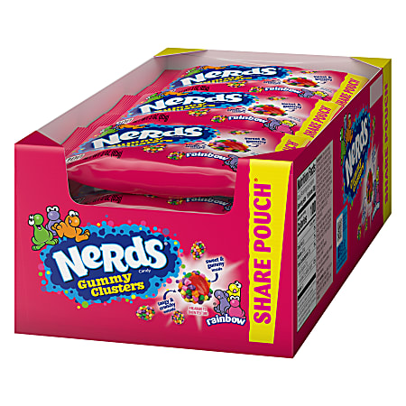 Nerds Rainbow Gummy Clusters Share Packs, 3 Oz, Set Of 12 Packs