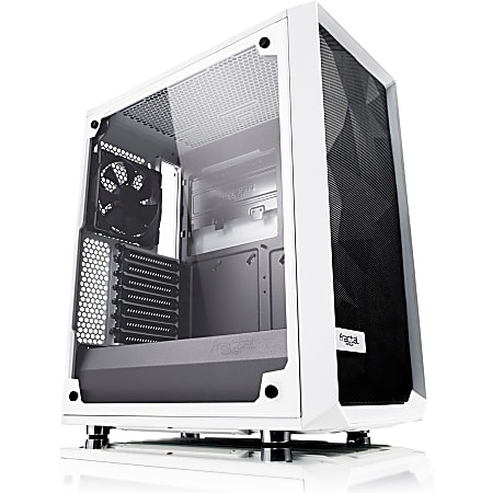 Fractal Design Meshify C White - TG Computer Case - Mid-tower - White - Steel, Tempered Glass - 5 x Bay - 2 x 4.72" x Fan(s) Installed - ATX, Micro ATX, ITX Motherboard Supported - 7 x Fan(s) Supported