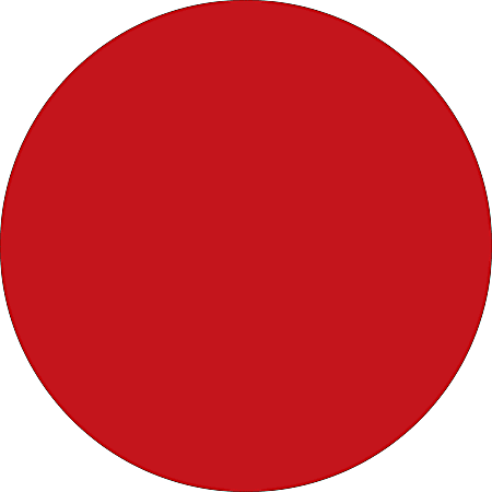 Tape Logic® Removable Round Color Inventory Labels, DL615A, 4", Red, Pack Of 500