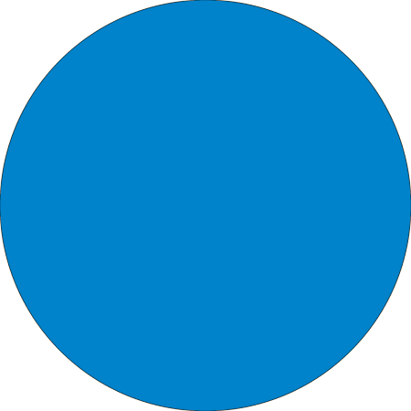 Tape Logic® Removable Round Color Inventory Labels, DL615C, 4", Light Blue, Pack Of 500