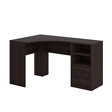 Sauder® Beginnings 53"W Corner Desk With Drawer And Shelves, Cinnamon Cherry