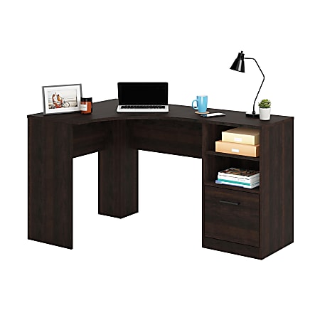 Sauder Beginnings 53 W Corner Desk With Drawer And Shelves