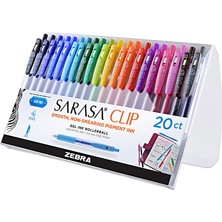 Zebra Pen SARASA Retractable Gel Pens Pack Of 20 Fine Point