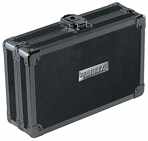 Vaultz Locking Pencil Box Tactical Black Office Depot