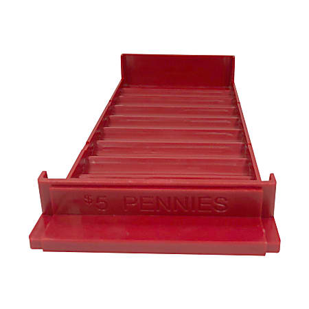 Control Group Coin Trays, Pennies, Red, Pack Of 4 Trays