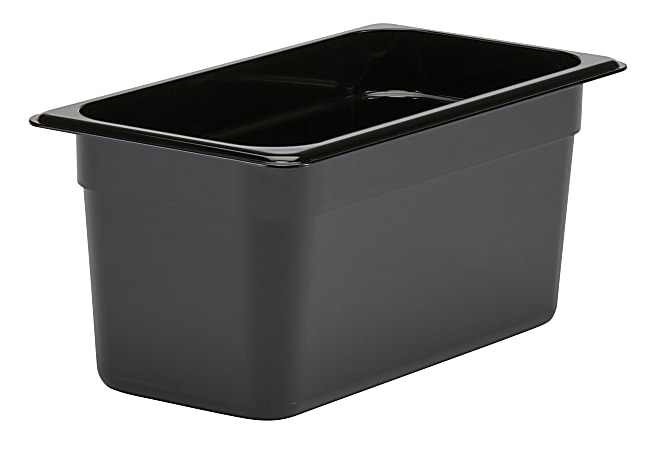 Cambro Camwear GN 1/3 Size 6" Food Pans, 6”H x 7”W 12-3/4”D, Black, Set Of 6 Pans