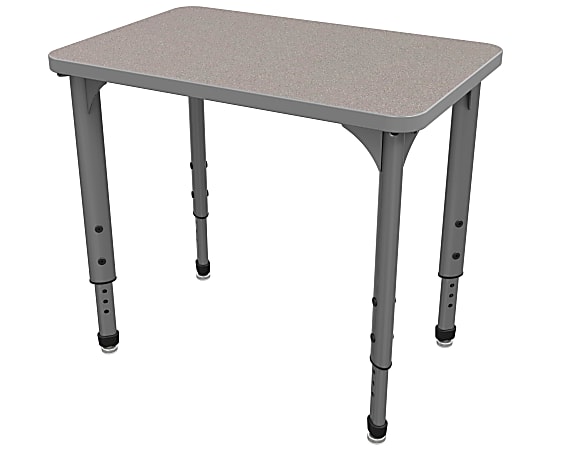 Marco Group Apex™ Series Adjustable Rectangle Student Desk, Gray Nebula/Gray