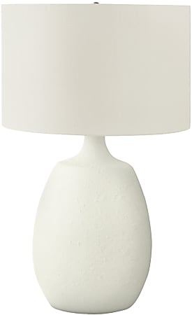 Monarch Specialties Myra Table Lamp, 26”H, Ivory/Cream