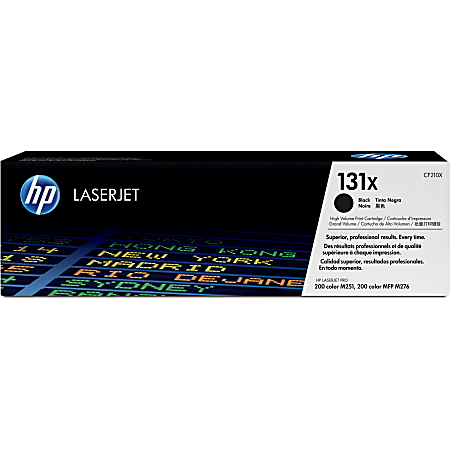 HP 131X High-Yield Black Toner Cartridge, CF210X