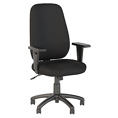 Bush Business Furniture Prosper High Back Task Chair, Black Fabric, Premium Installation