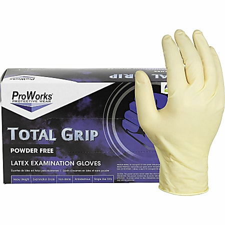 Latex Exam Disposable Gloves, 8M, M