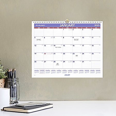 2025 AT A GLANCE® Monthly Wall Calendar 15 quot x 12 quot Traditional
