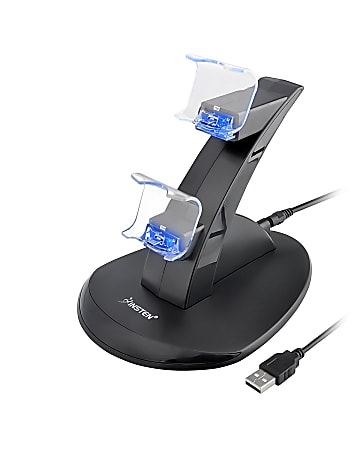 Insten Dual USB Charger Dock Station Stand With Charging Cable For Sony Playstation 4 PS4 Controller