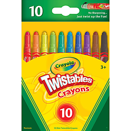 Crayola Mini Twistables Crayons Assorted Colors Pack Of 10 Crayons - Office  Depot