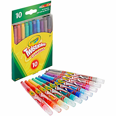 Crayola Mini Twistables Crayons Assorted Colors Pack Of 10 Crayons - Office  Depot