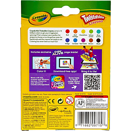 Crayola Washable Window Crayons Assorted Colors Box Of 5 - Office Depot