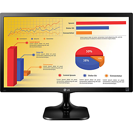 LG 24MC57HQ-P 24" Full HD LED LCD Monitor - 16:9 - Textured Black, High Glossy Black - 1920 x 1080 - 16.7 Million Colors - 250 Nit - 5 ms - HDMI - VGA