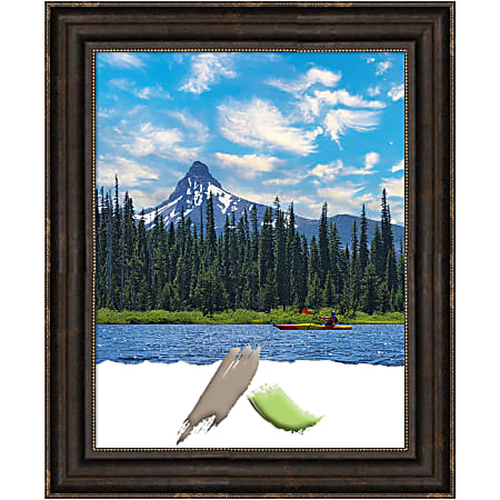 Amanti Art Picture Frame, 28" x 34", Matted For 22" x 28", Stately Bronze