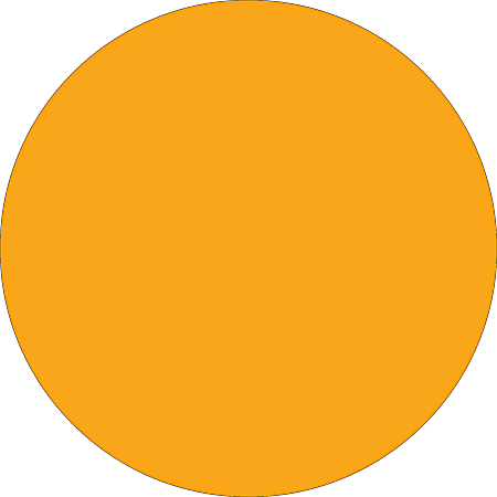 Tape Logic® Removable Round Color Inventory Labels, DL614H, 3", Fluorescent Orange, Pack Of 500