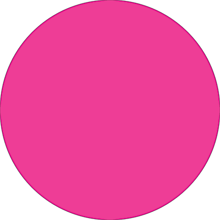 Tape Logic® Removable Round Color Inventory Labels, DL614K, 3", Fluorescent Pink, Pack Of 500