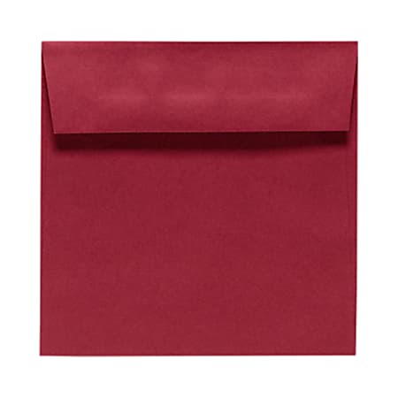 LUX Square Envelopes, 6 1/2" x 6 1/2", Peel & Press Closure, Garnet Red, Pack Of 1,000
