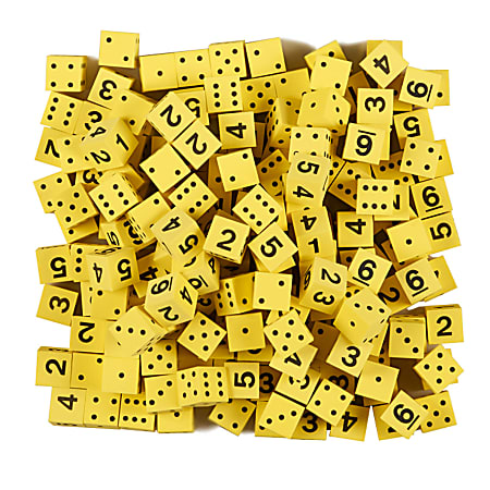 Koplow Games Foam Dice, 5/8", Yellow, Pack Of 200 Dice