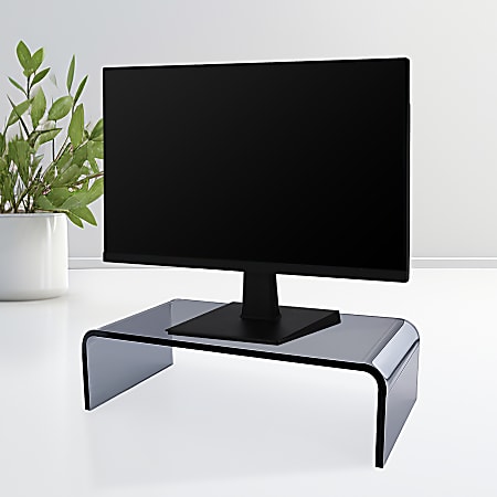 Realspace Lucenti Acrylic Monitor Stand 4 H x 15 W x 7 12 D Translucent ...