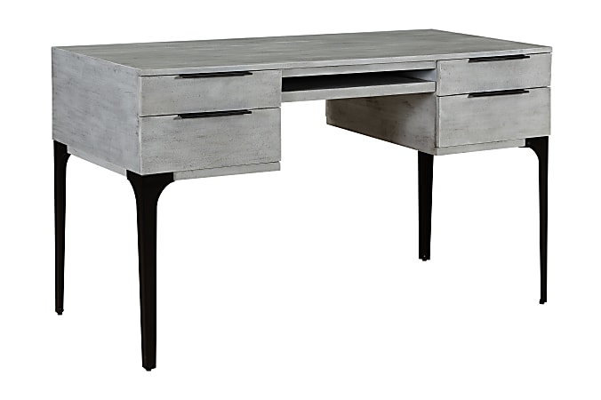 Coast to Coast Archer 54"W 2-Door Buffet Storage Cabinet Writing Desk, Gravity Gray