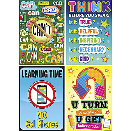 Teacher Created Resources Class Inspirational Posters - 13.4" Width x 19" Height - Multicolor