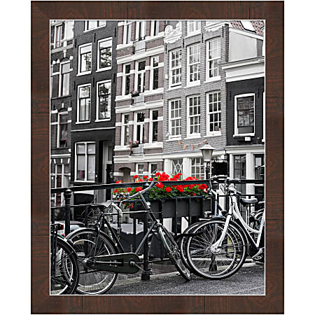 Amanti Art Narrow Picture Frame, 31" x 25", Matted For 22" x 28", Wildwood Brown