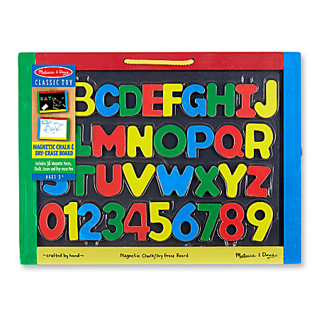 Melissa Doug Magnetic Chalkboard And Dry Erase Board Set 16 x 12