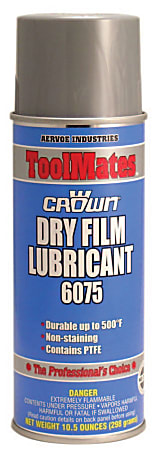 Aervoe Crown Dry Film Lubricant Aerosol Spray, 16 Oz, Pack of 12 Cans