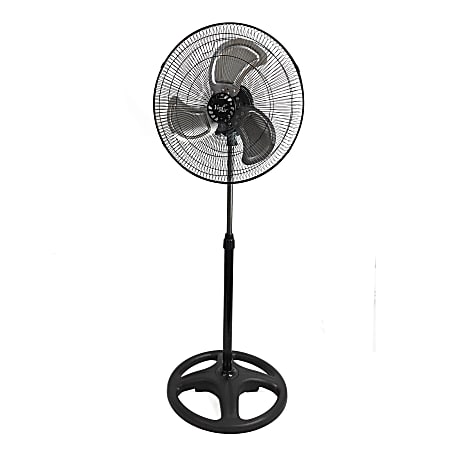 Vie Air 18" Oscillating Pedestal Fan, 55"H x 20"W x 20"D, Black