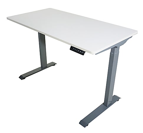 Victor Electric Standing Desk, 28-3/4"H x 48"W x 23-5/8"D, White