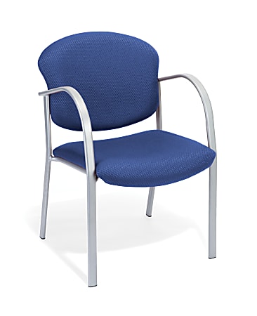 OFM Danbelle Series Contract Reception Chair, Ocean Blue/Silver