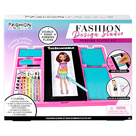 Fashion Angels Fashion Design Studio Rubbing Plates Set, Total Qty 1
